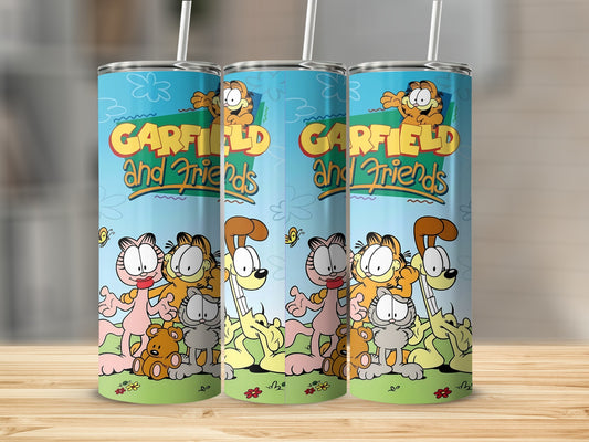 Garfield and Friends Cartoon Tumbler Cup 20 oz