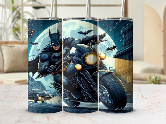 Dark Knight Gotham City Motorcycle Adventure tumbler