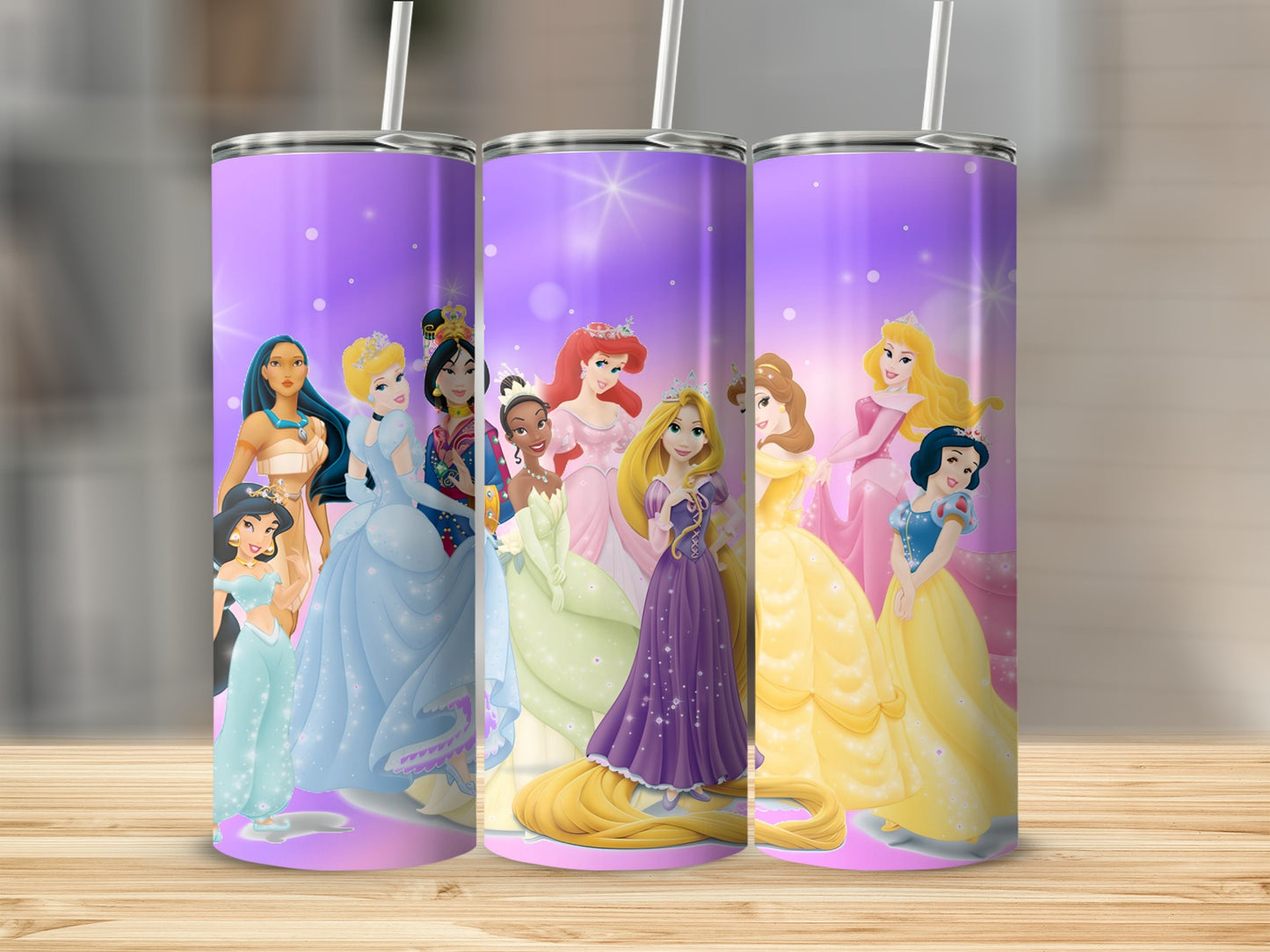 Magical Princess Characters Tumbler Cup For Kids