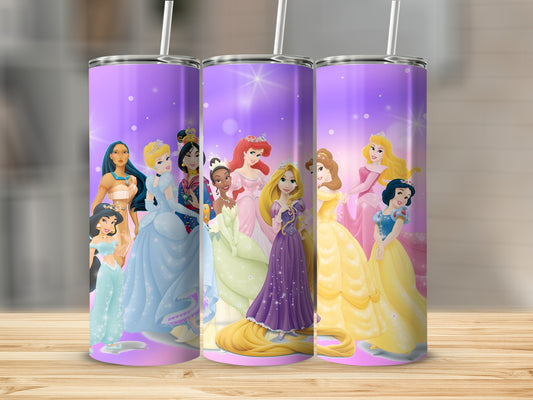 Magical Princess Characters Tumbler Cup For Kids