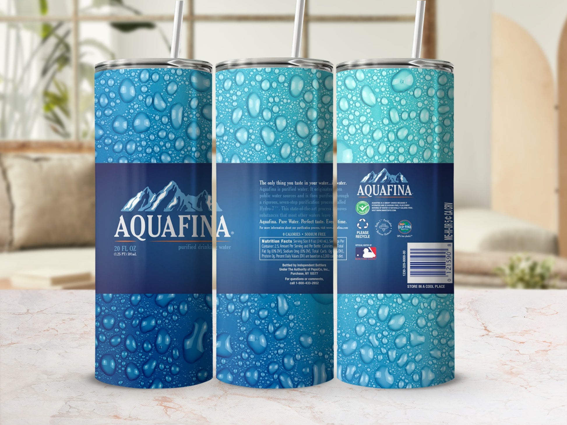 Aquafina Purified Water Drop Design Tumbler product type