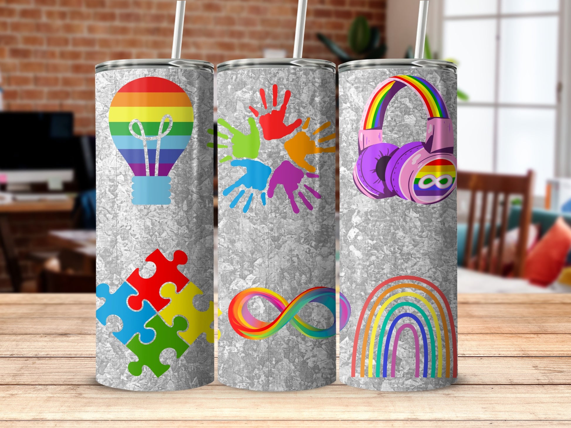 Colorful Unique Designs Tumbler Collection Set