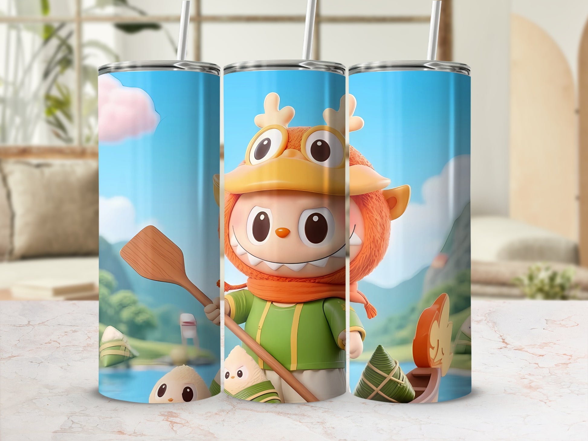 Cute Cartoon Character Insulated Tumbler 24oz