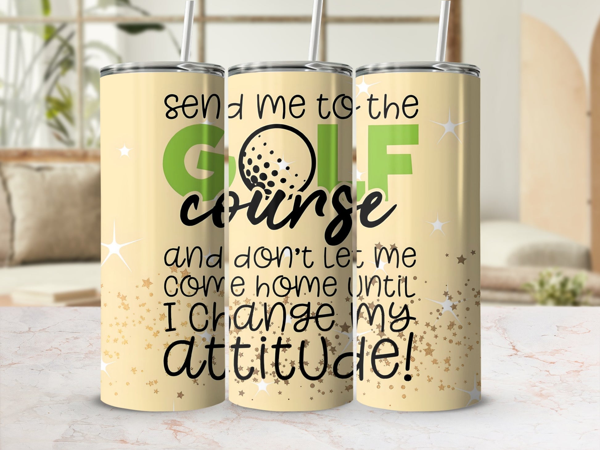 Funny Golf Course Themed Stainless Steel Tumbler