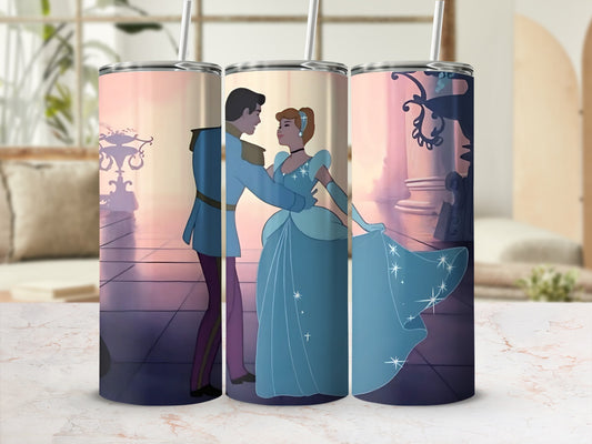 Cinderella and Prince Charming Dance Scene Tumbler