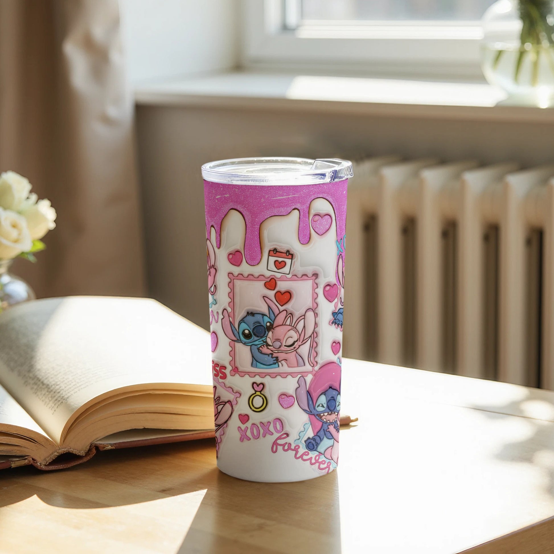 Cute Romantic Characters Design Cup for Coffee Lovers