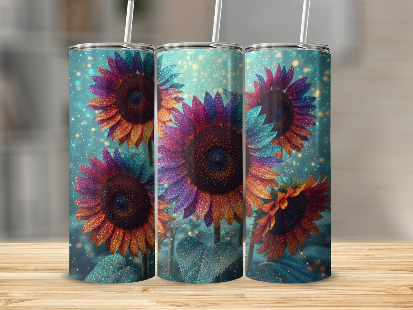 Vibrant Sunflower Design Insulated Tumbler Product
