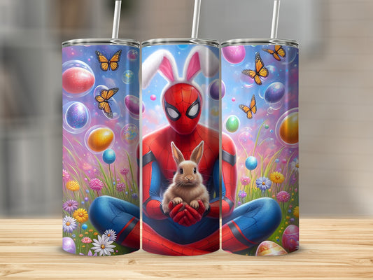Spiderman Easter Bunny Eggs Butterflies Flowers Tumbler product type