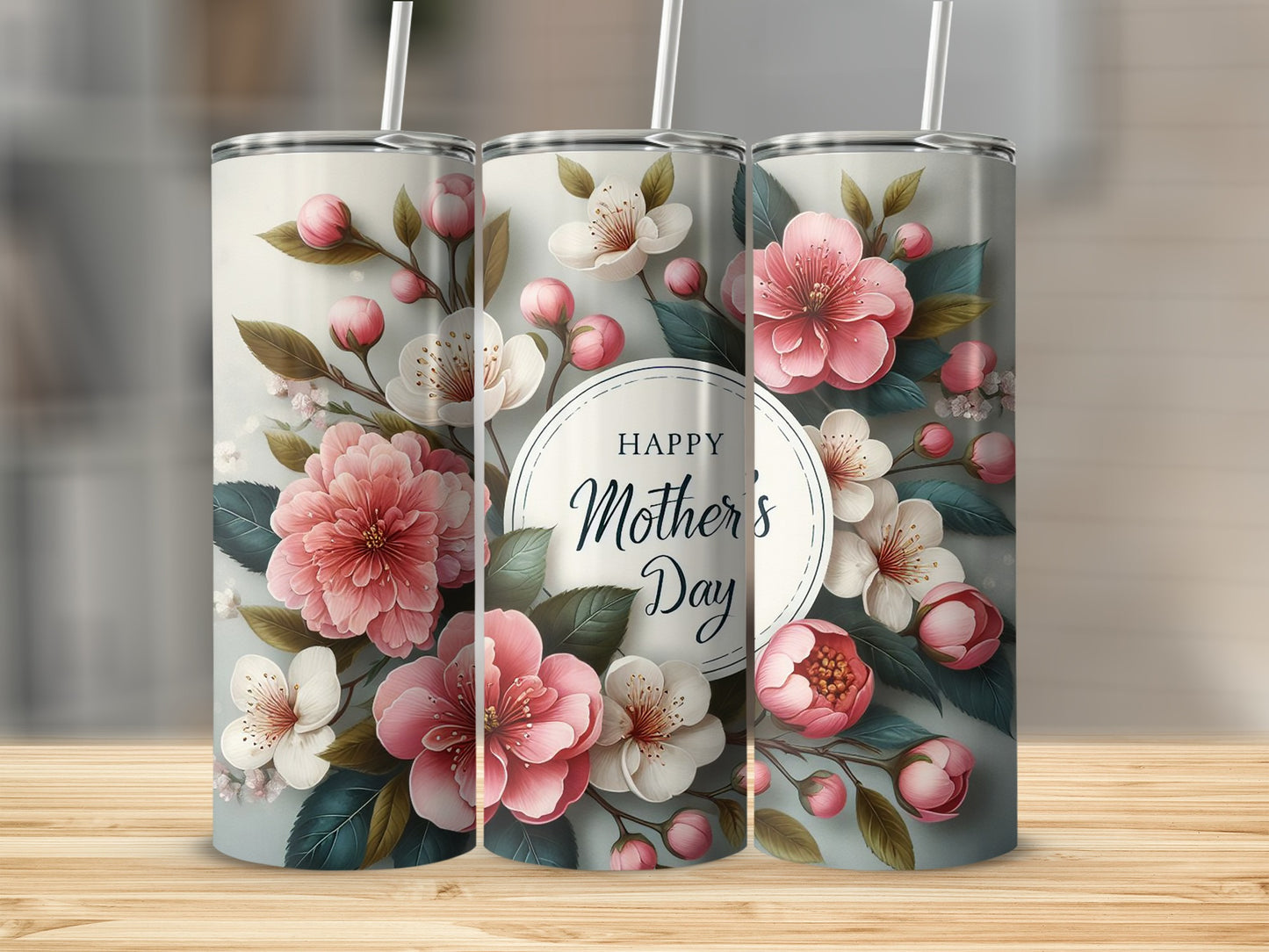 Happy Mother's Day Floral Insulated Tumbler Travel Mug