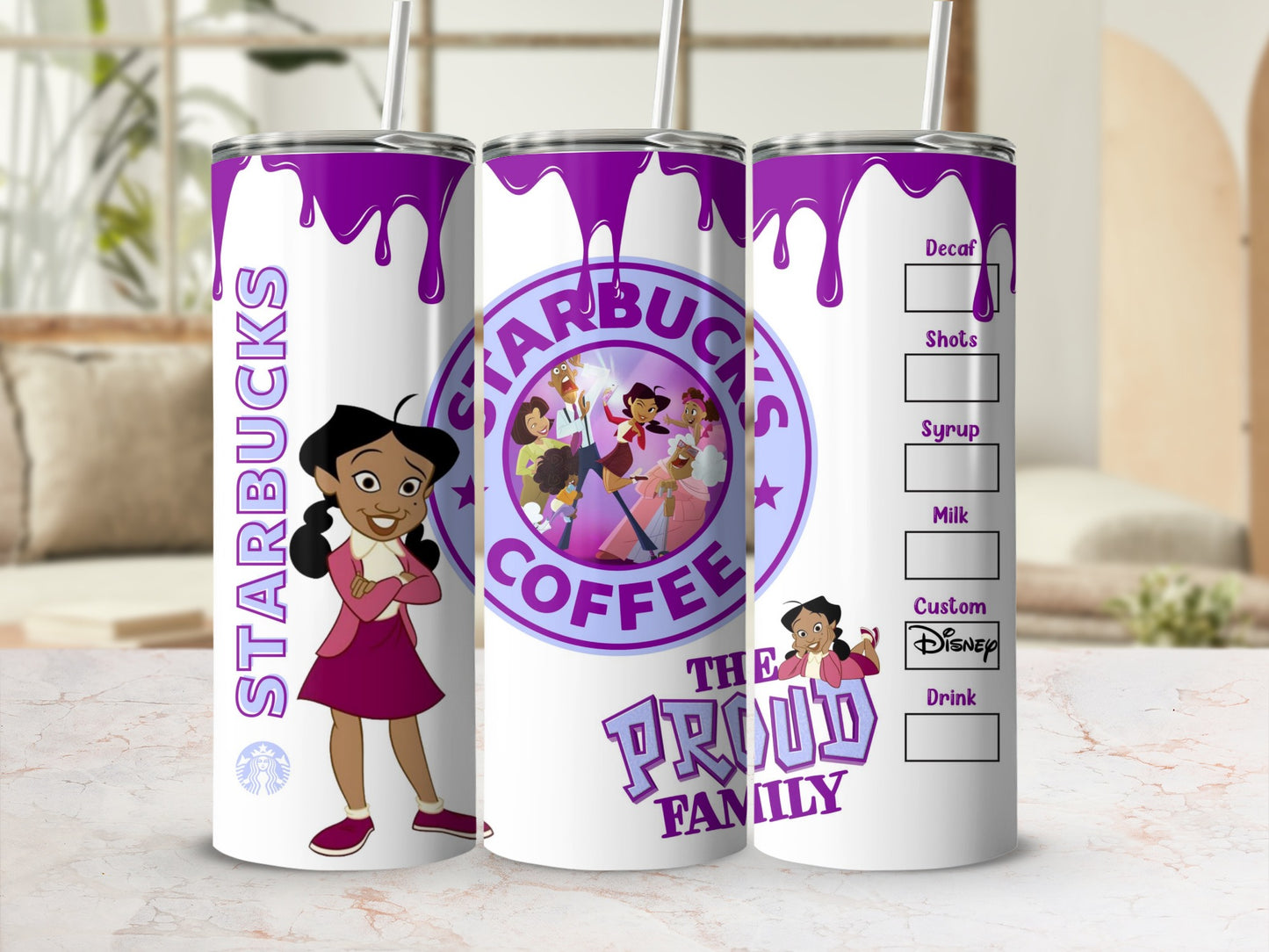 Starbucks The Proud Family Custom Drink Can Design