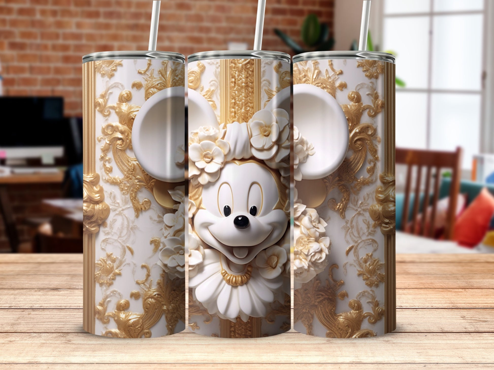 Decorative Disney Mickey Mouse Gold Tumbler