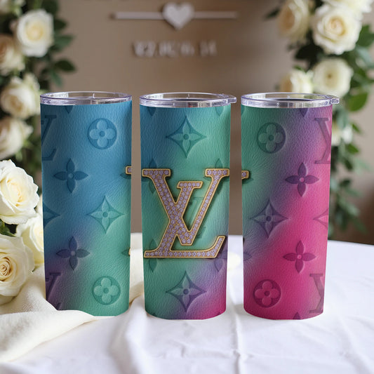 Gradient Blue Pink Custom Insulated Tumbler Product