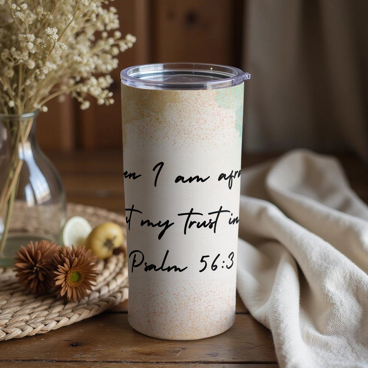 Inspirational Psalm 56 3 Quote Tumbler