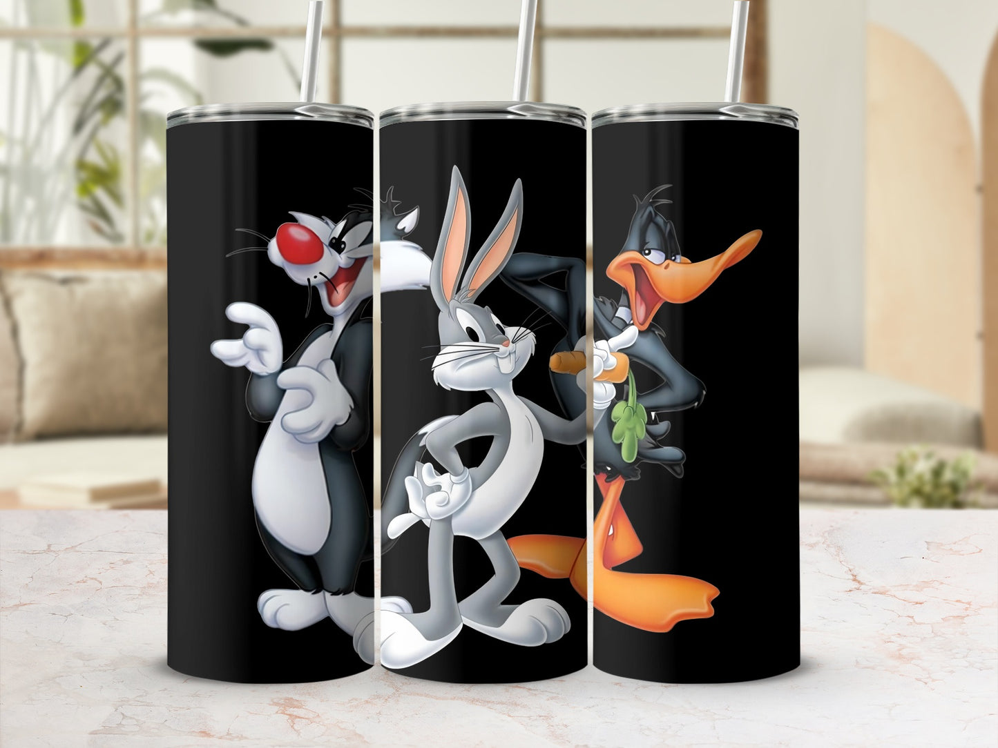 Cartoon Characters Printed Tumbler for Hot and Cold Drinks