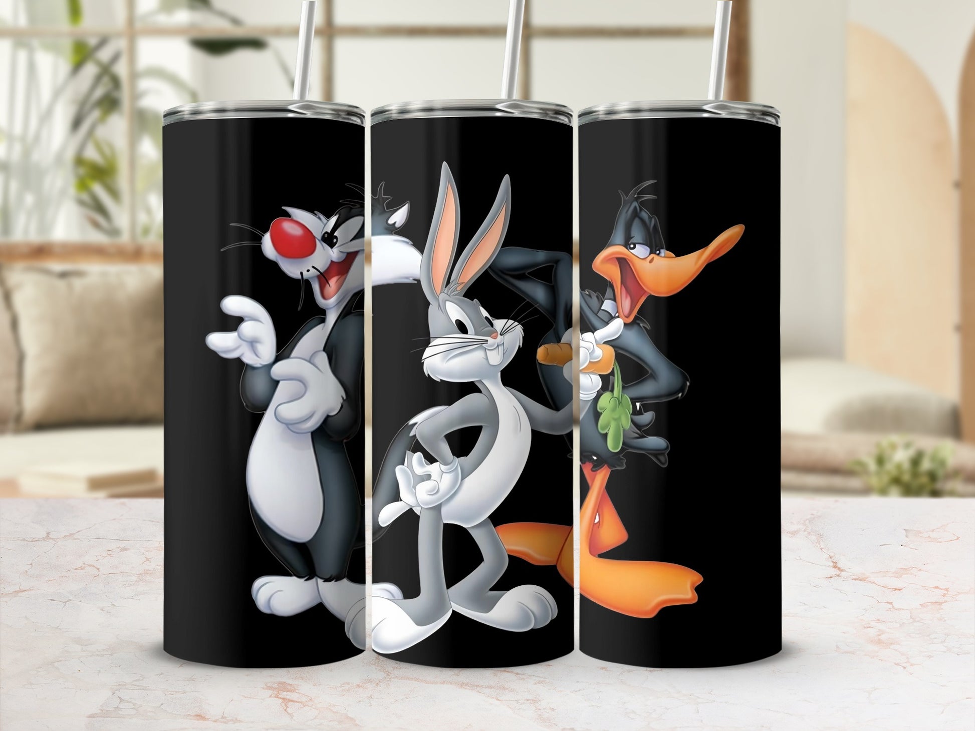 Cartoon Characters Printed Tumbler for Hot and Cold Drinks