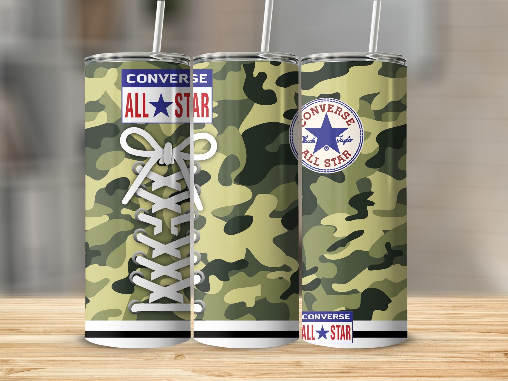 Converse All Star Camouflage Shoelace Pattern Tumbler product type