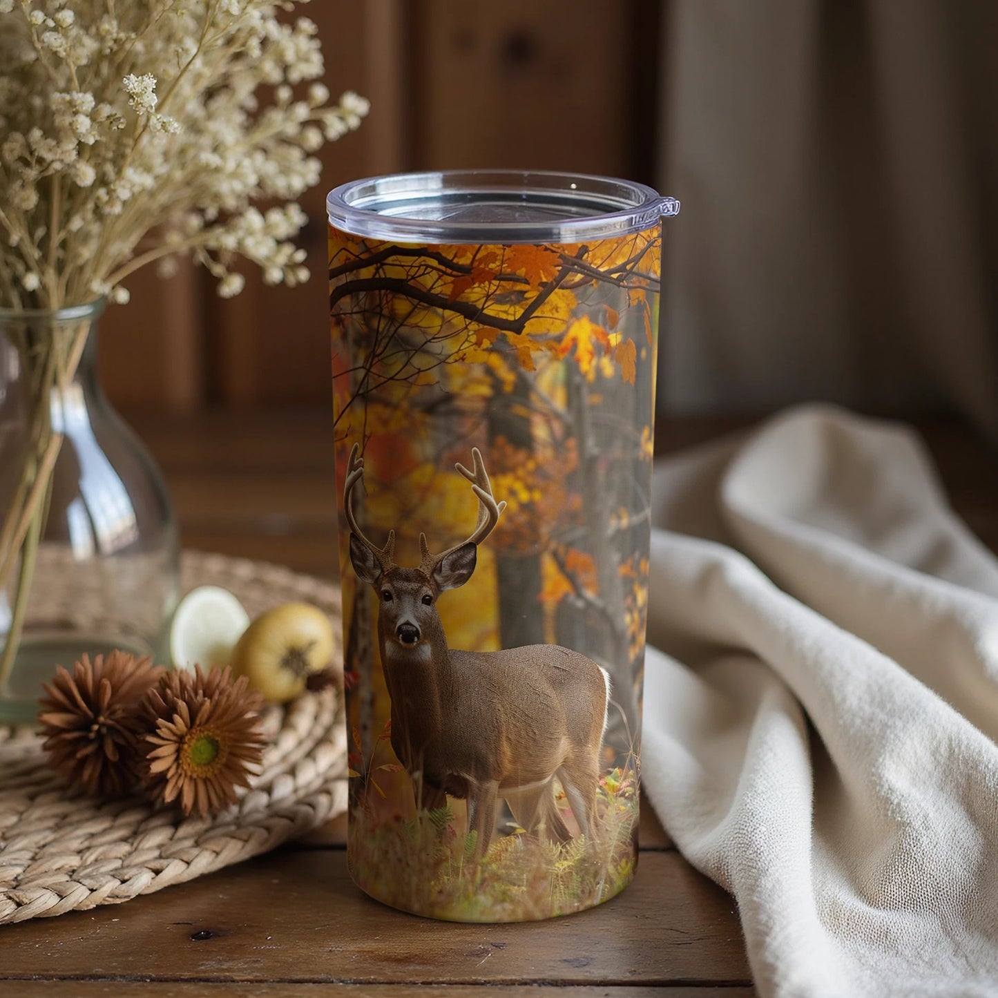 Whitetail Buck Autumn Forest Foliage Tumbler product type