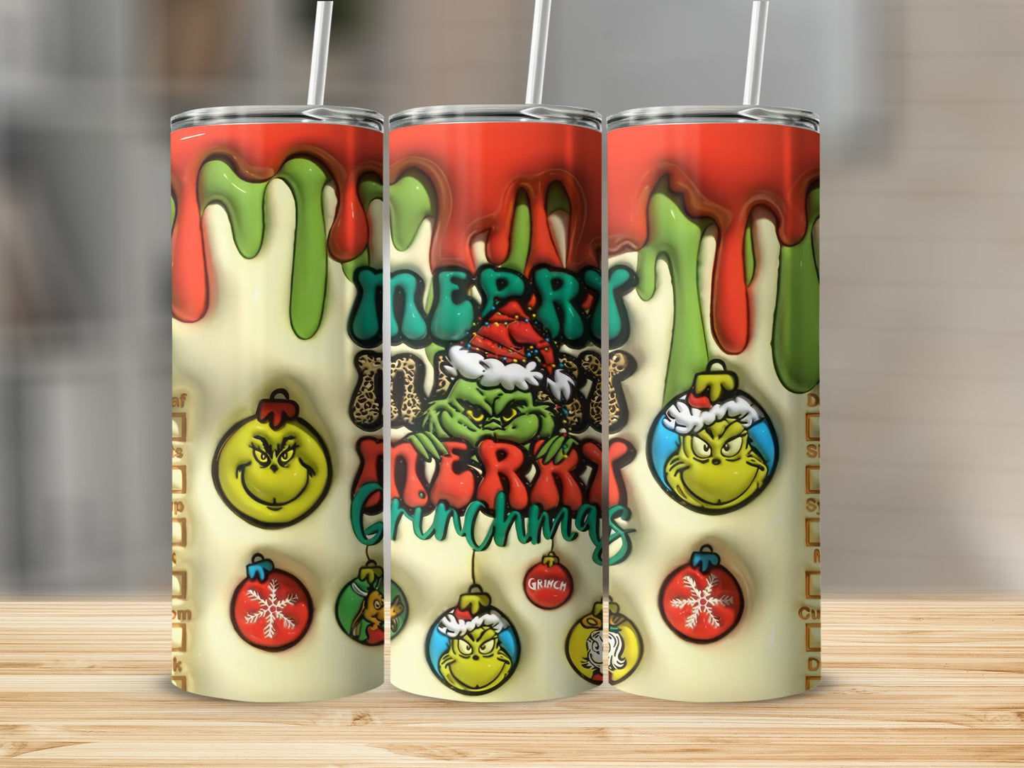 Merry Grinchmas Themed Tumbler For Holiday Cheer