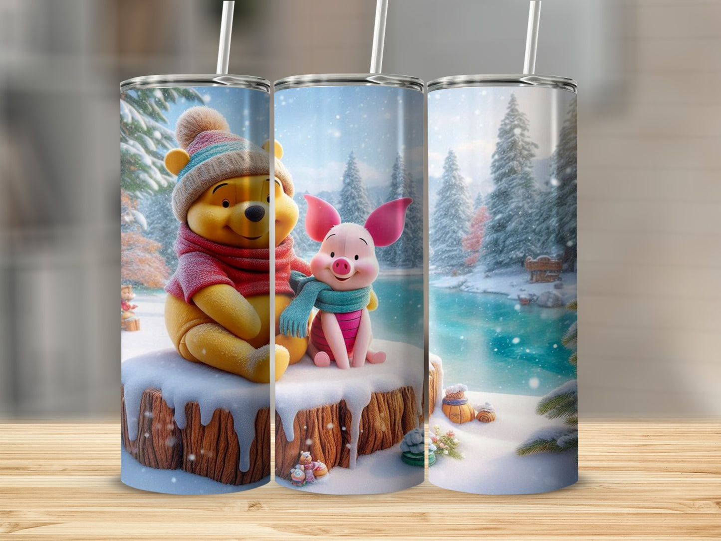 Winnie and Piglet Winter Wonderland Tumbler