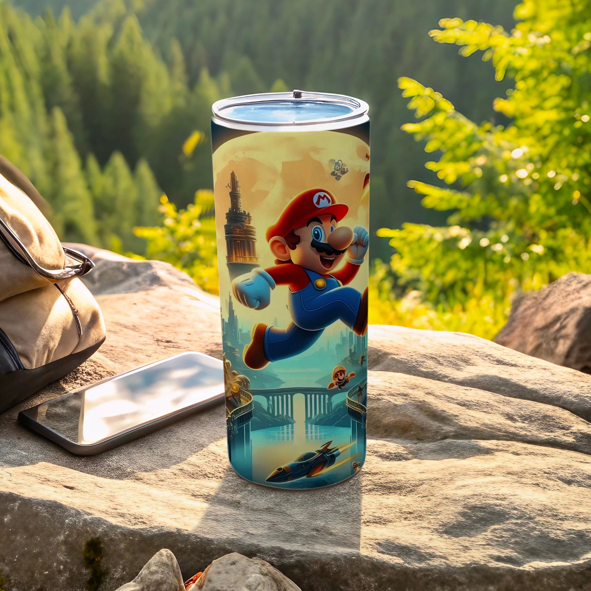 Mario Adventure Themed Insulated Tumbler Travel Mug