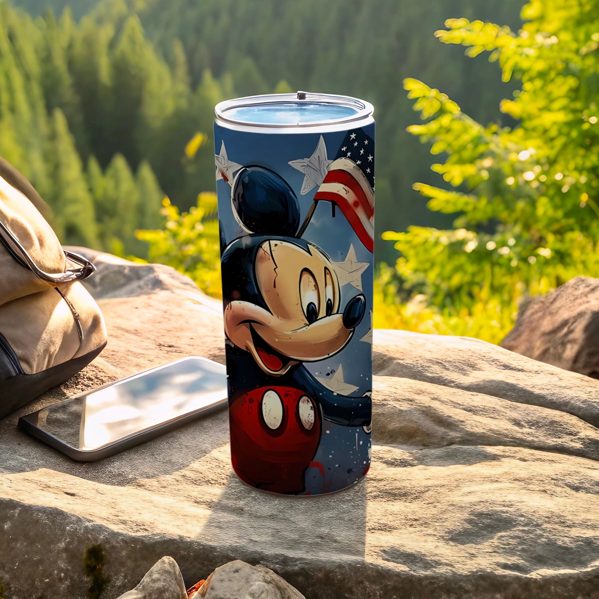 Patriotic Mickey Mouse Insulated Tumbler for Travel
