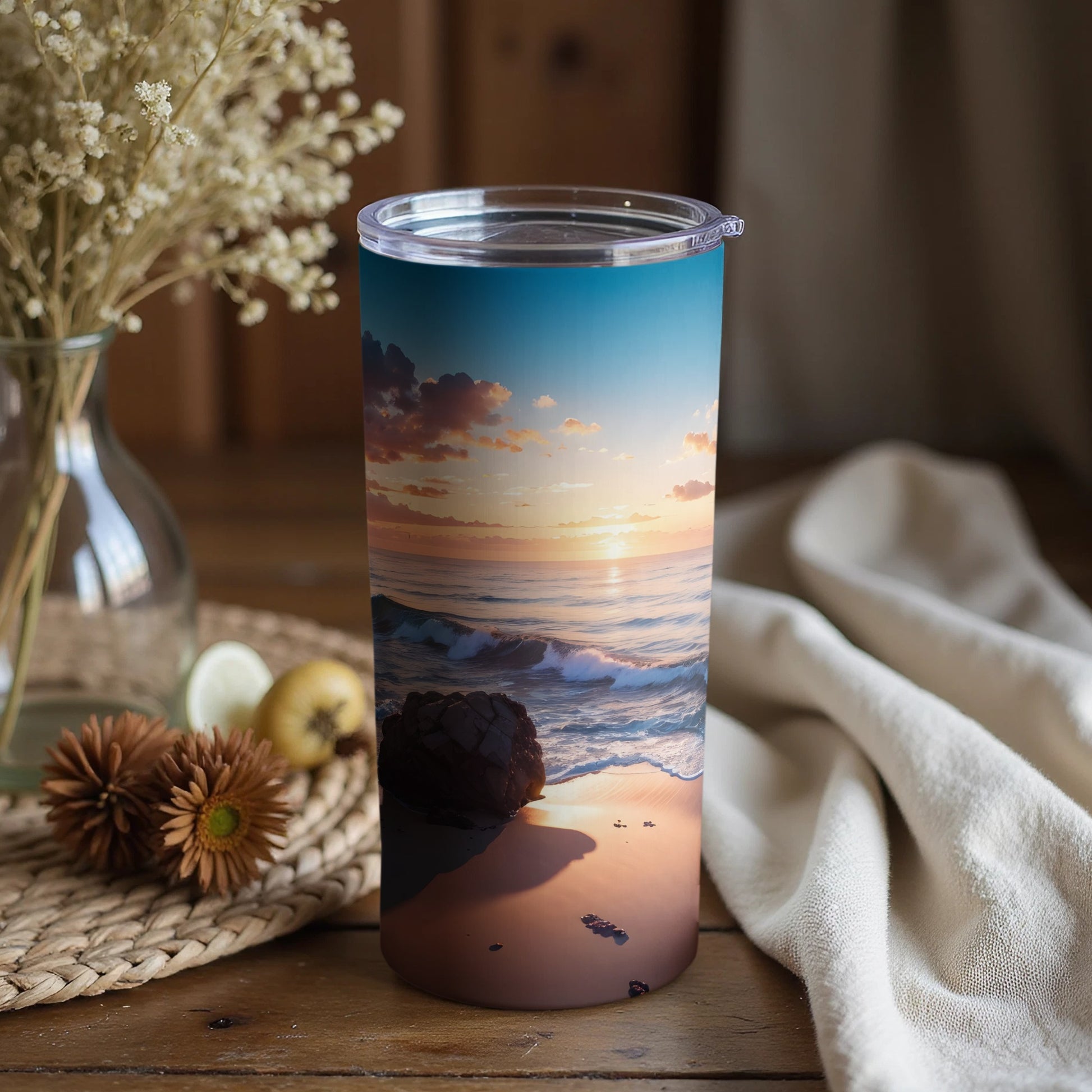 Stunning Ocean Sunset Scene Insulated Tumbler Product