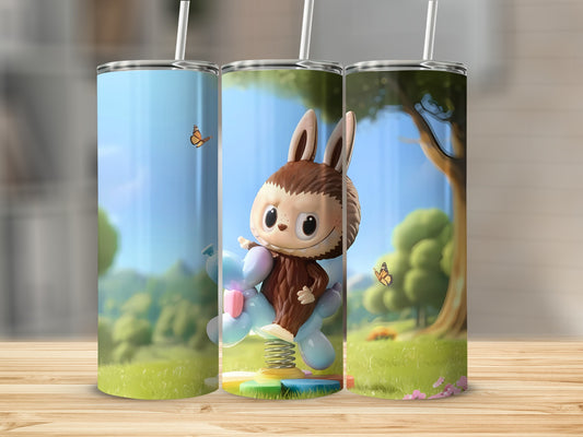 Adorable Woodland Creature with Balloons Insulated Tumbler