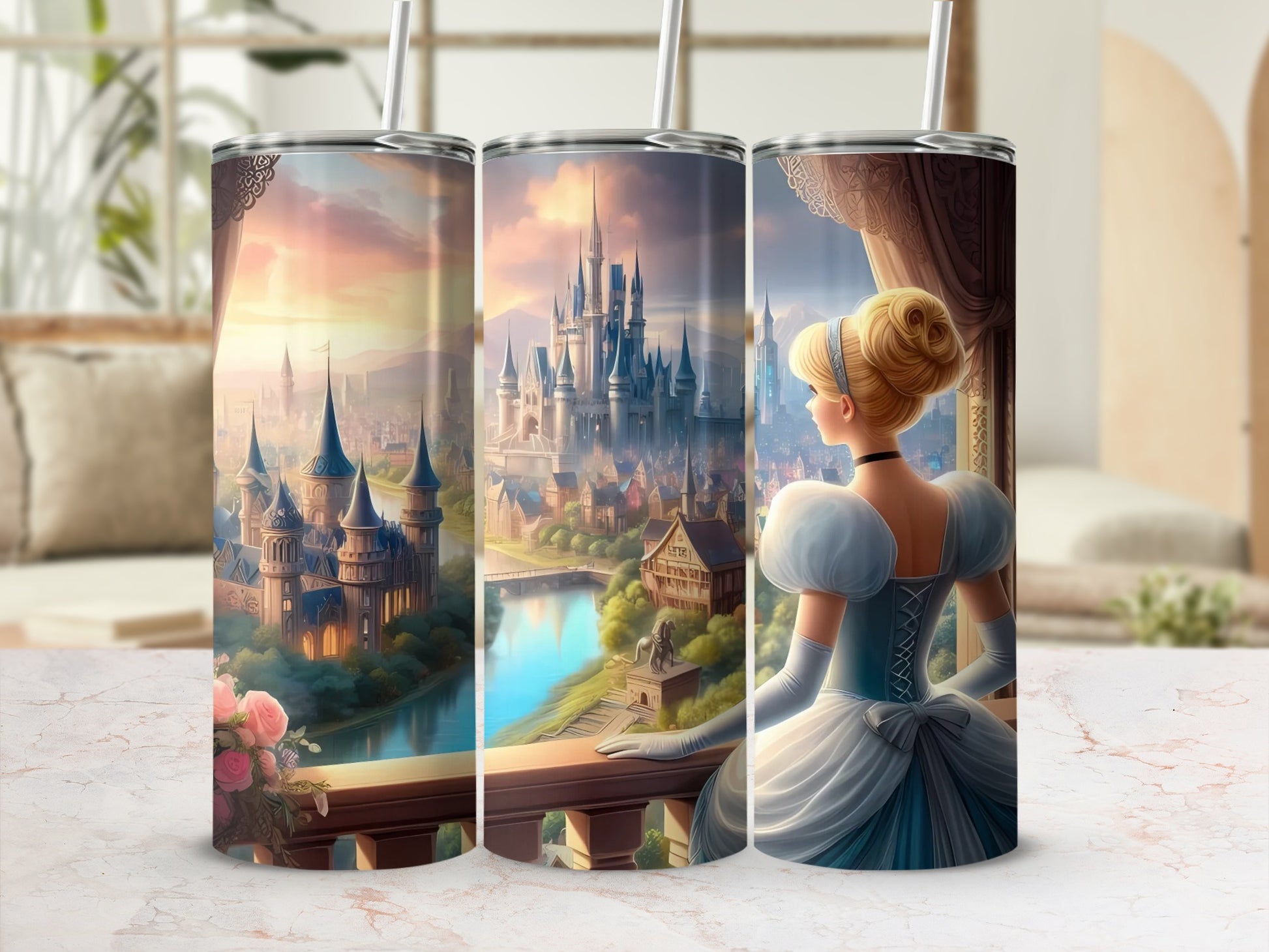 Princess and Castle Scenic Fantasy Tumbler Product