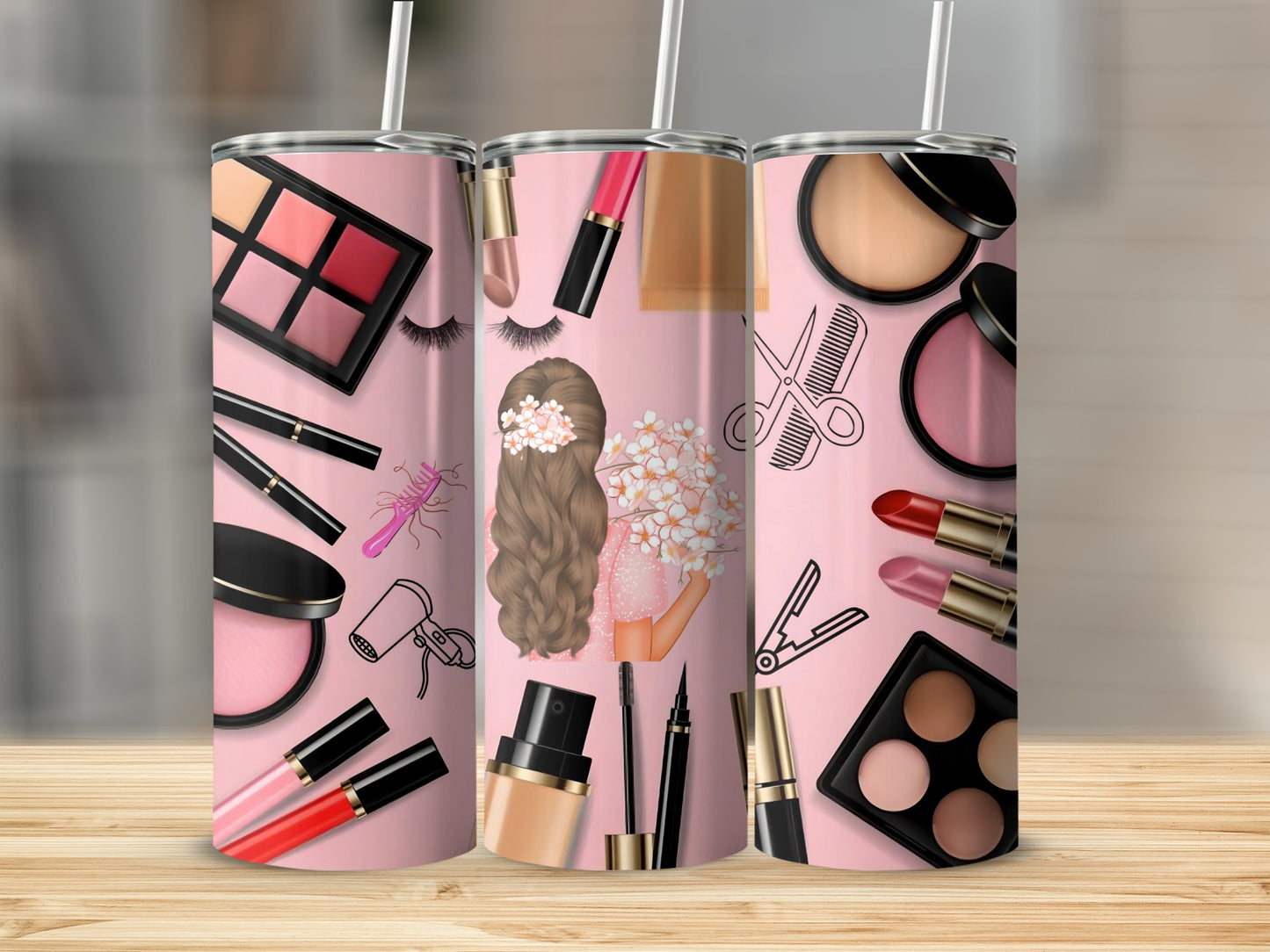 Fashionable Makeup Accessories Tumbler for Stylish Sips