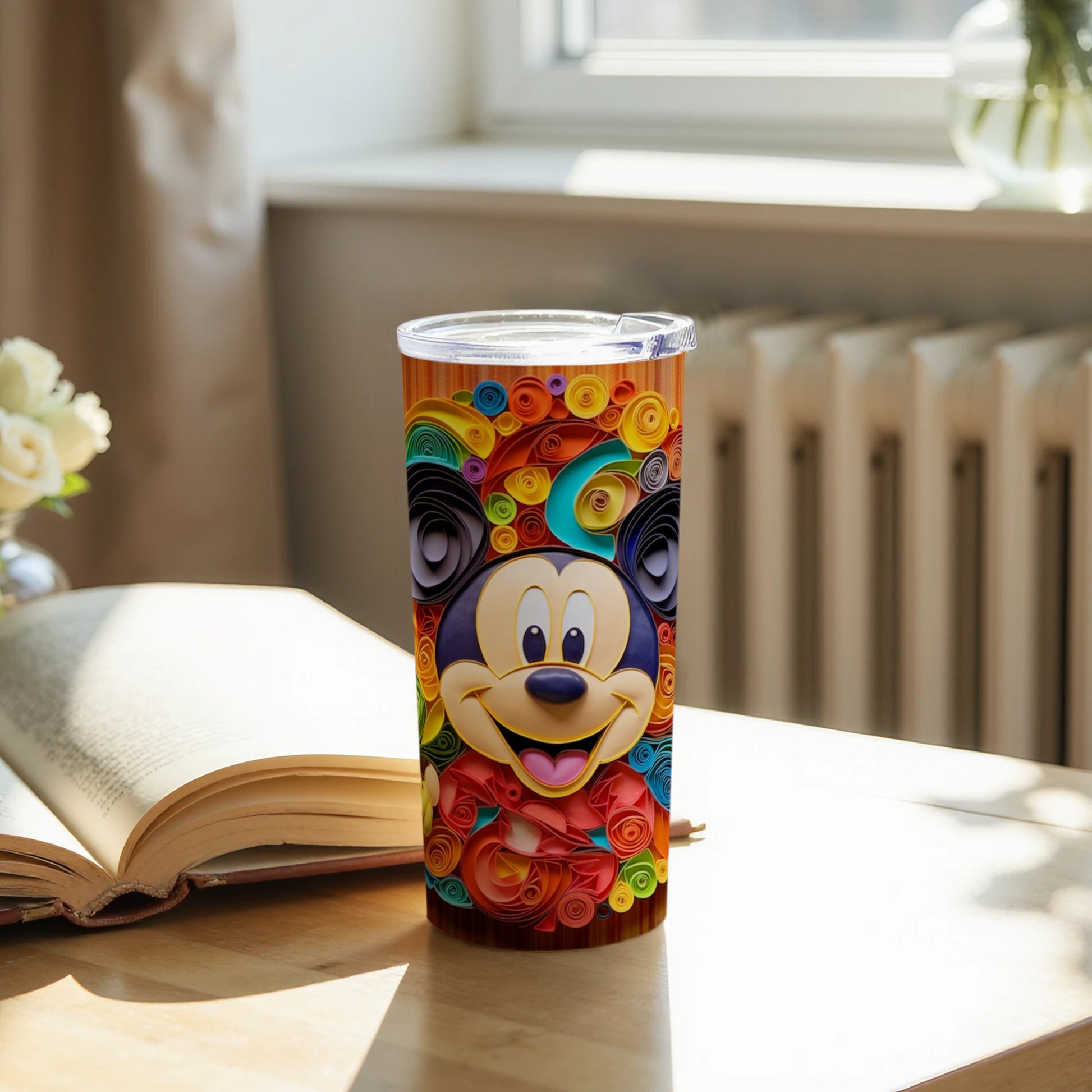 Colorful Spiral Art Mickey Mouse Tumbler Product