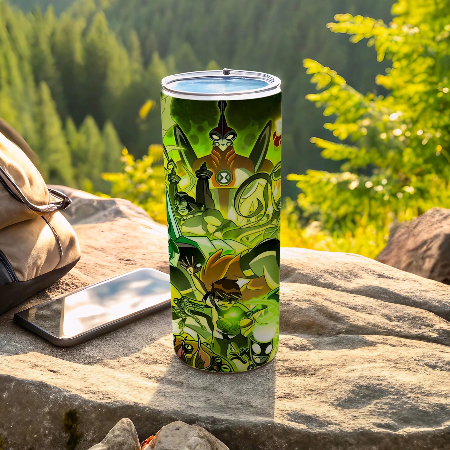 Vibrant Graphic Design Insulated Tumbler for Outdoor Use