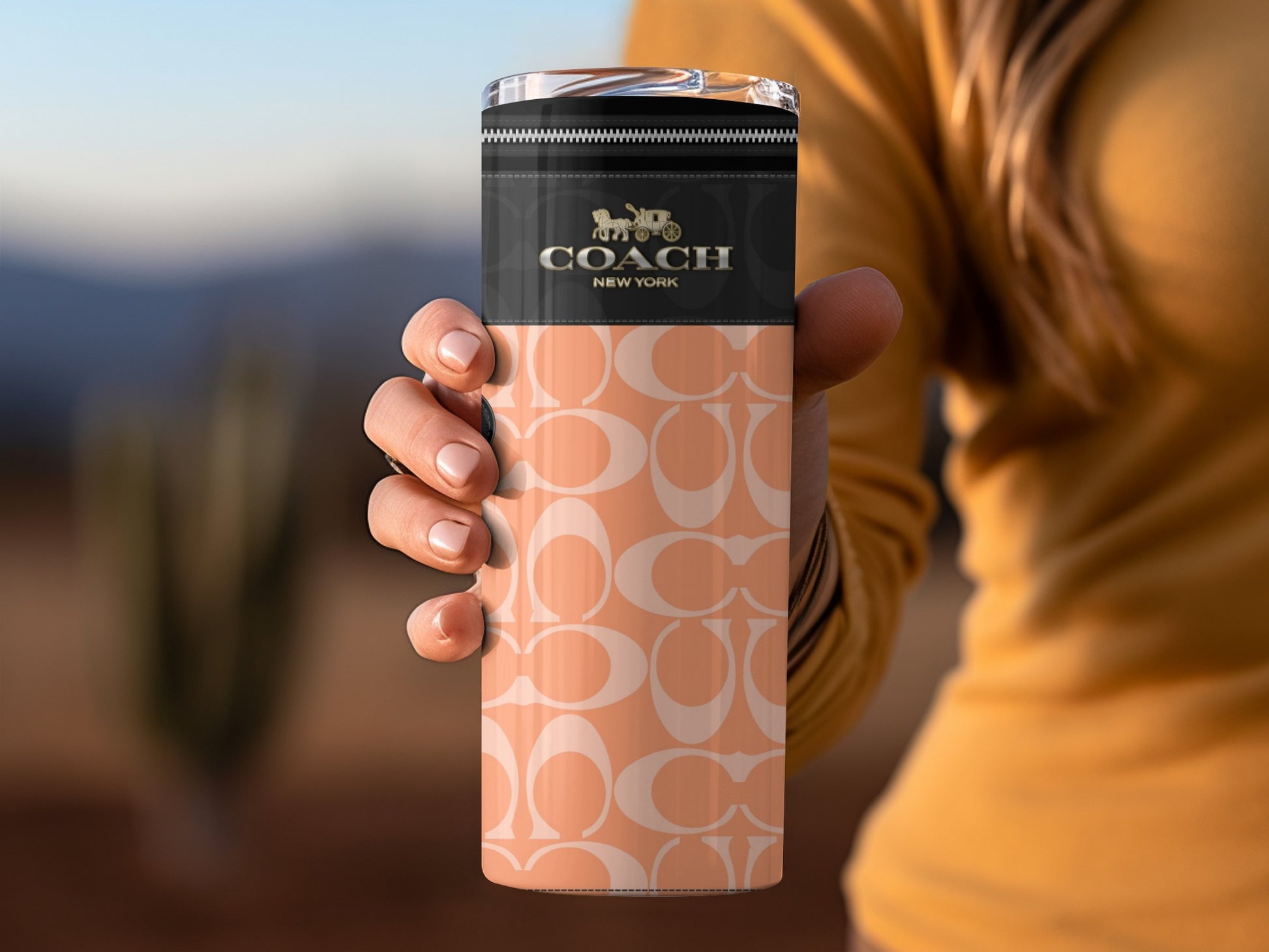 Stylish Coach New York Branded Travel Mug Cup