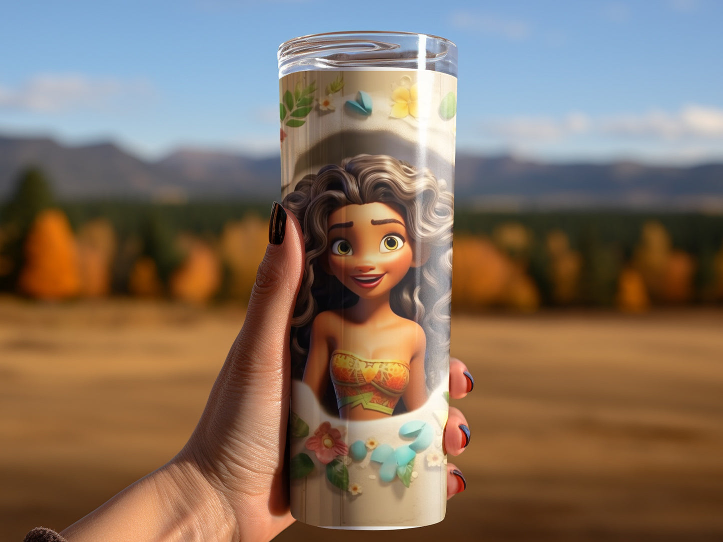 Colorful Tumbler Featuring a Cheerful Illustrated Character