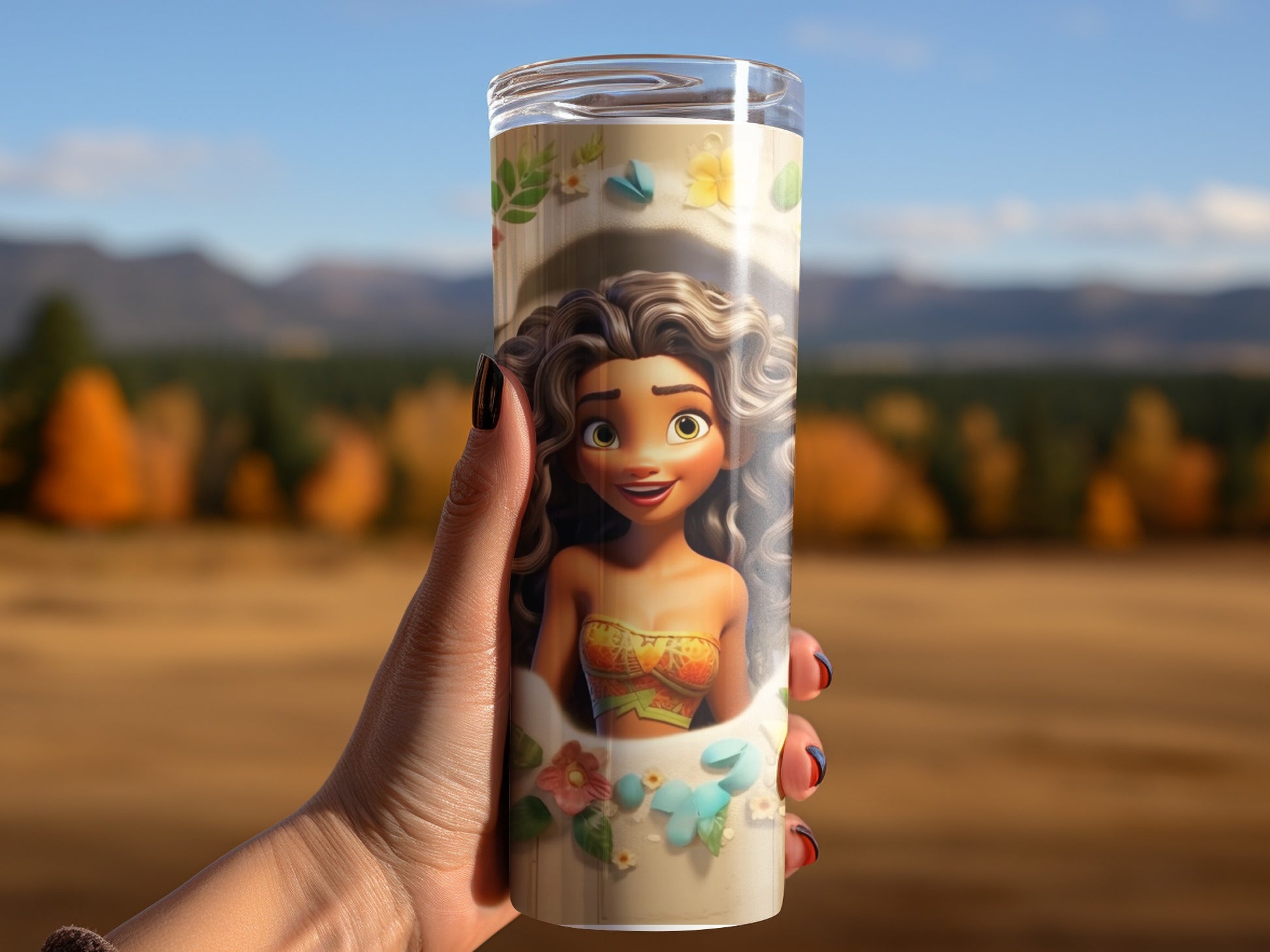 Colorful Tumbler Featuring a Cheerful Illustrated Character