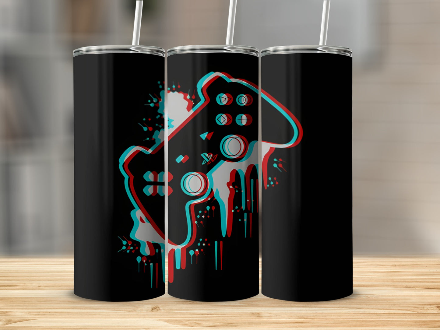 Vibrant Gaming Controller Tumbler Design For Gamers