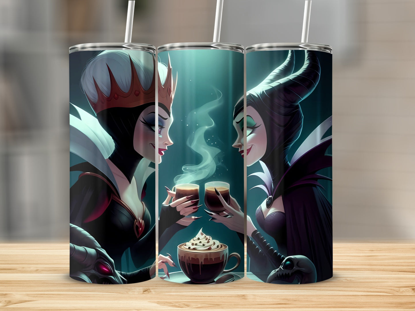 Villainous Duo Enjoying Coffee Design Tumbler