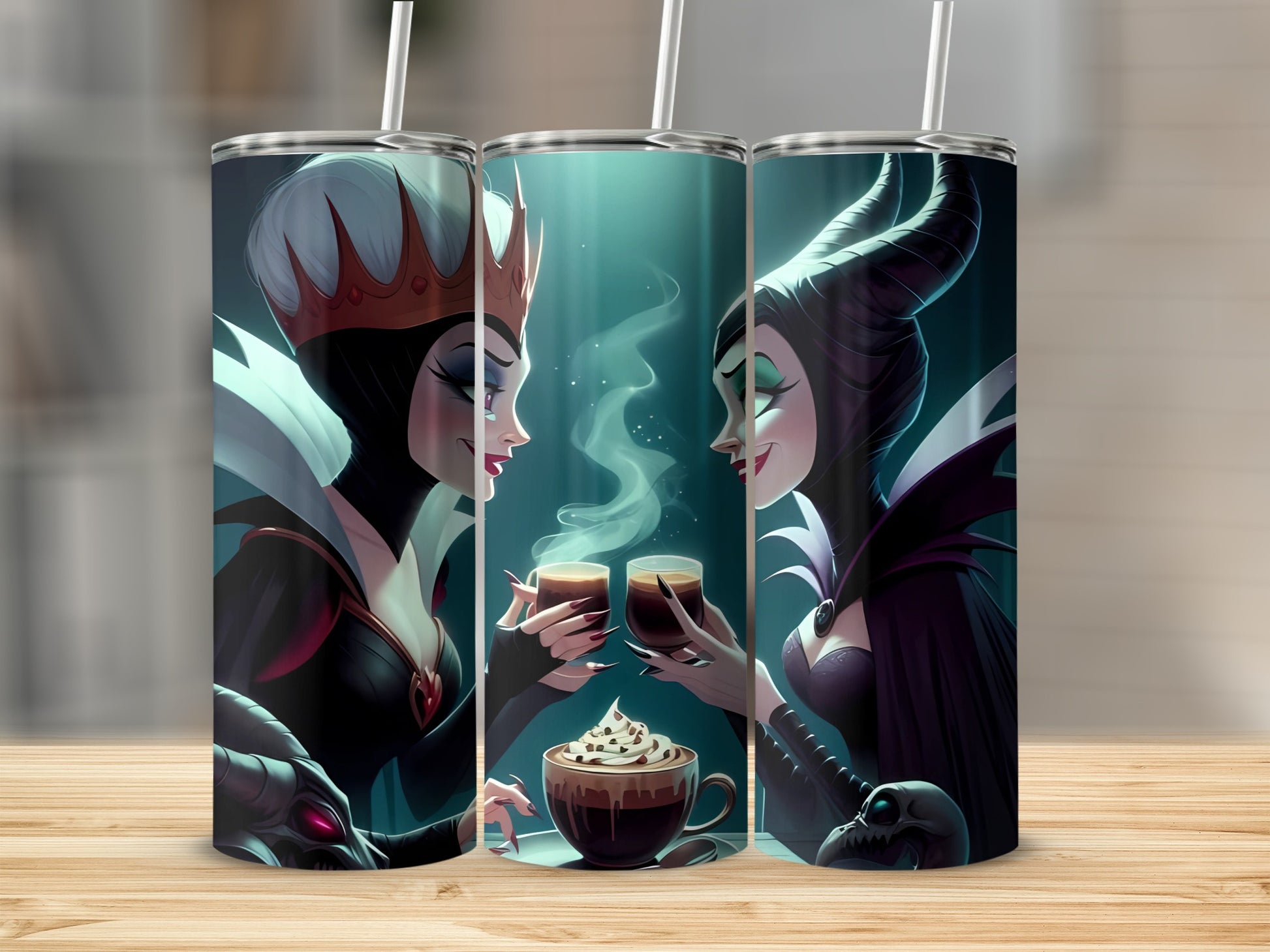 Villainous Duo Enjoying Coffee Design Tumbler