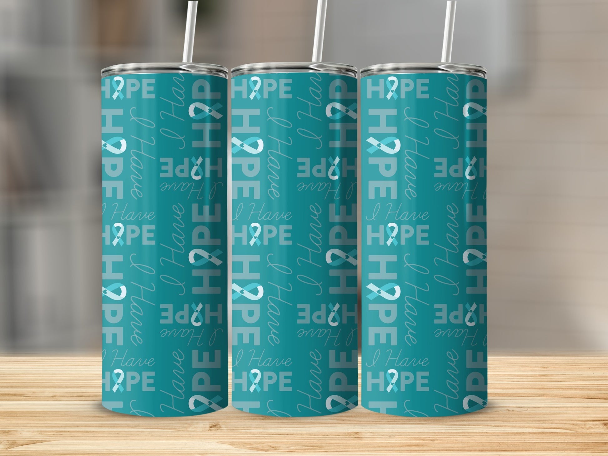 Inspirational 'I Have Hope' Design Drink Tumbler