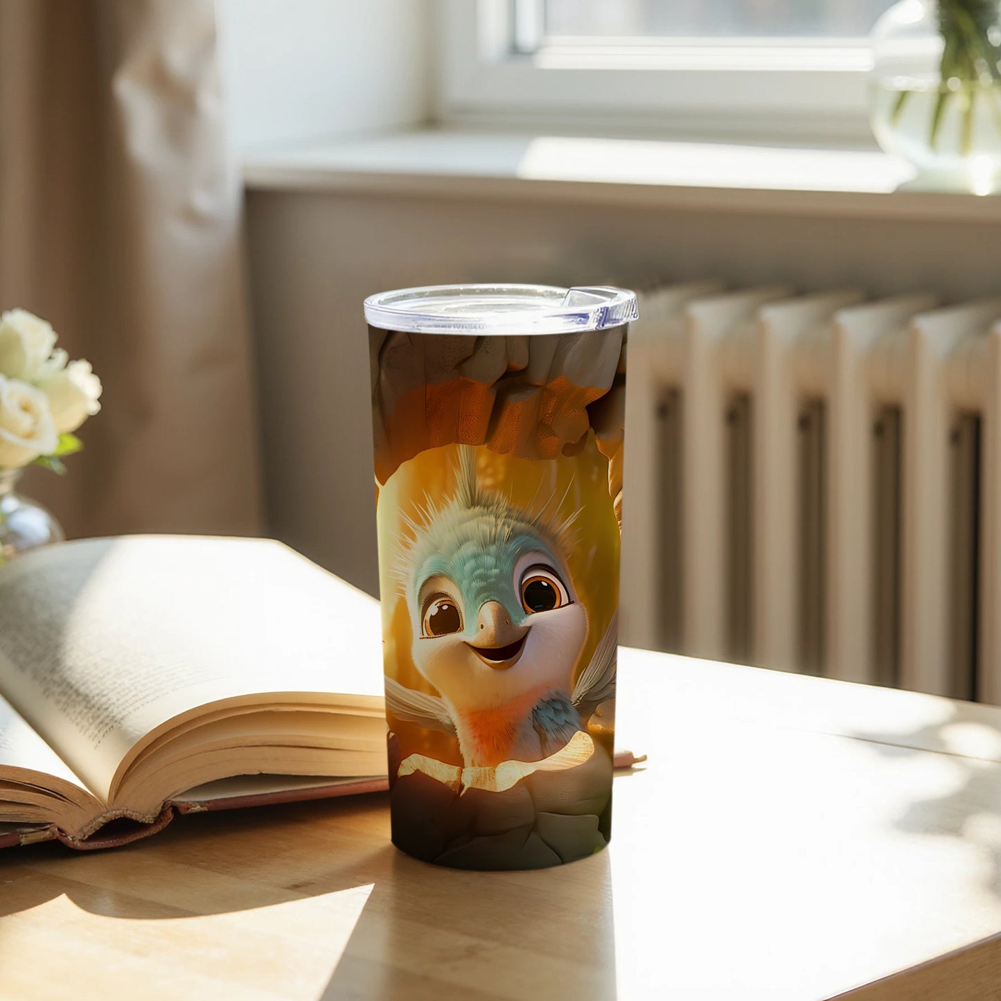 Adorable Smiling Fantasy Creature Tumbler Design product type
Cute creature, Fantasy animal, Smiling character, Baby bird art, Unique tumbler, Cartoon design, Travel mug, Drinkware gift, Happy vibes, Whimsical art, Magical beast, Adorable print, Custom cup, Beverage holder, Everyday use, Office desk, Home decor, Eye catching, Cool tumbler, Gift idea