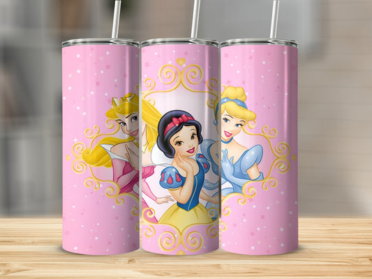 Princess-themed Insulated Tumblers with Straw