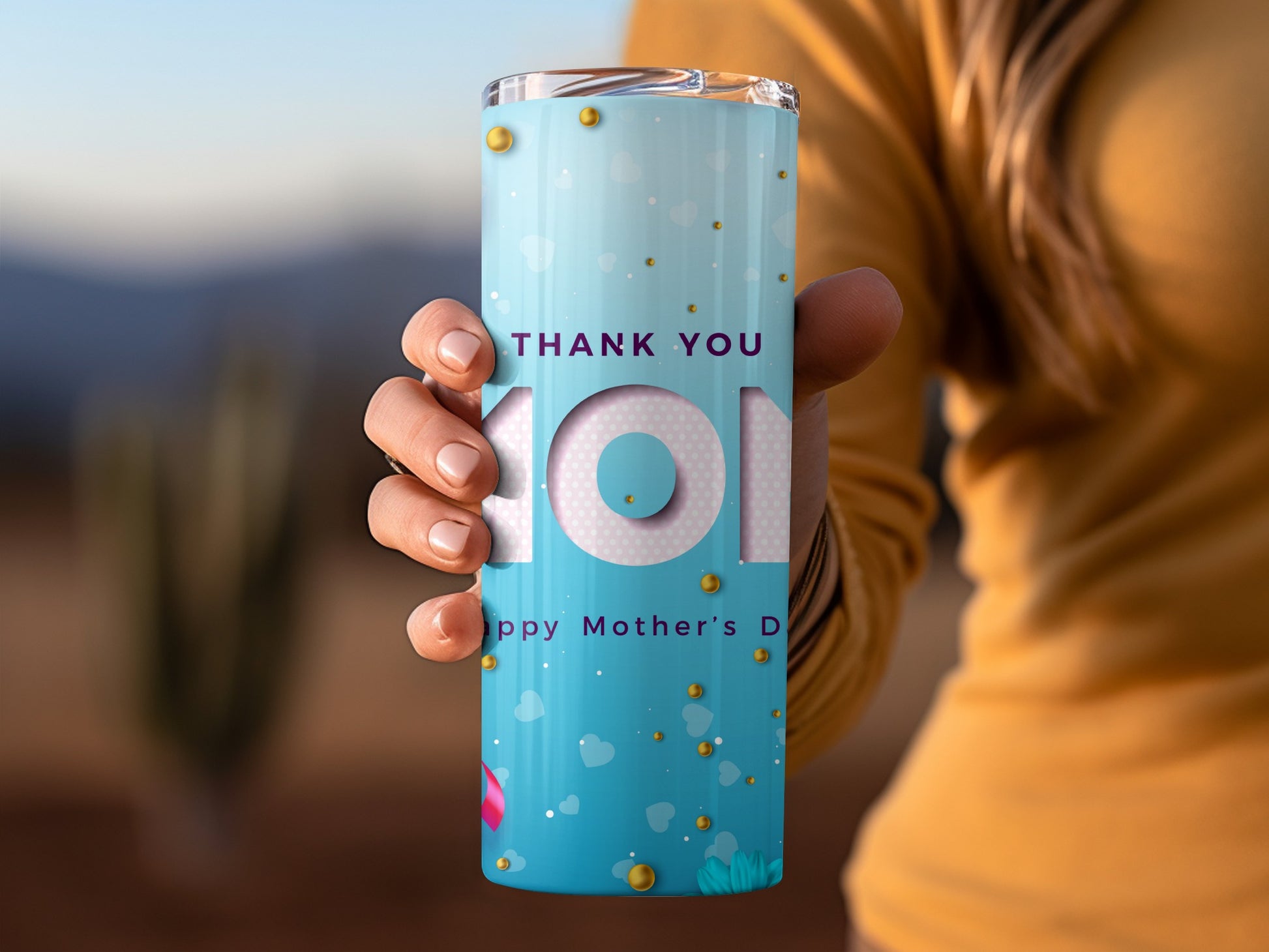 Thank You Mom Happy Mother's Day Tumbler Product