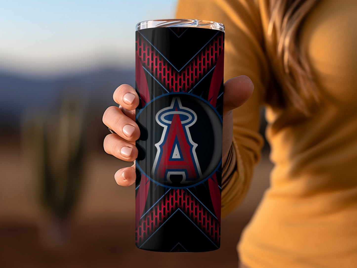 Los Angeles Angels Pattern Emblem Sports Team Tumblers