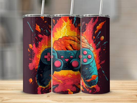 Colorful Gaming Controller Art Tumbler 3D Printed Tumbler