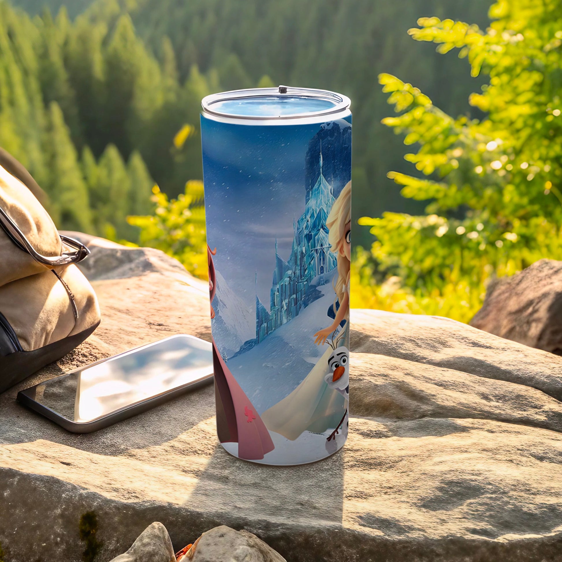 Frozen Themed Insulated Travel Tumbler with Straw