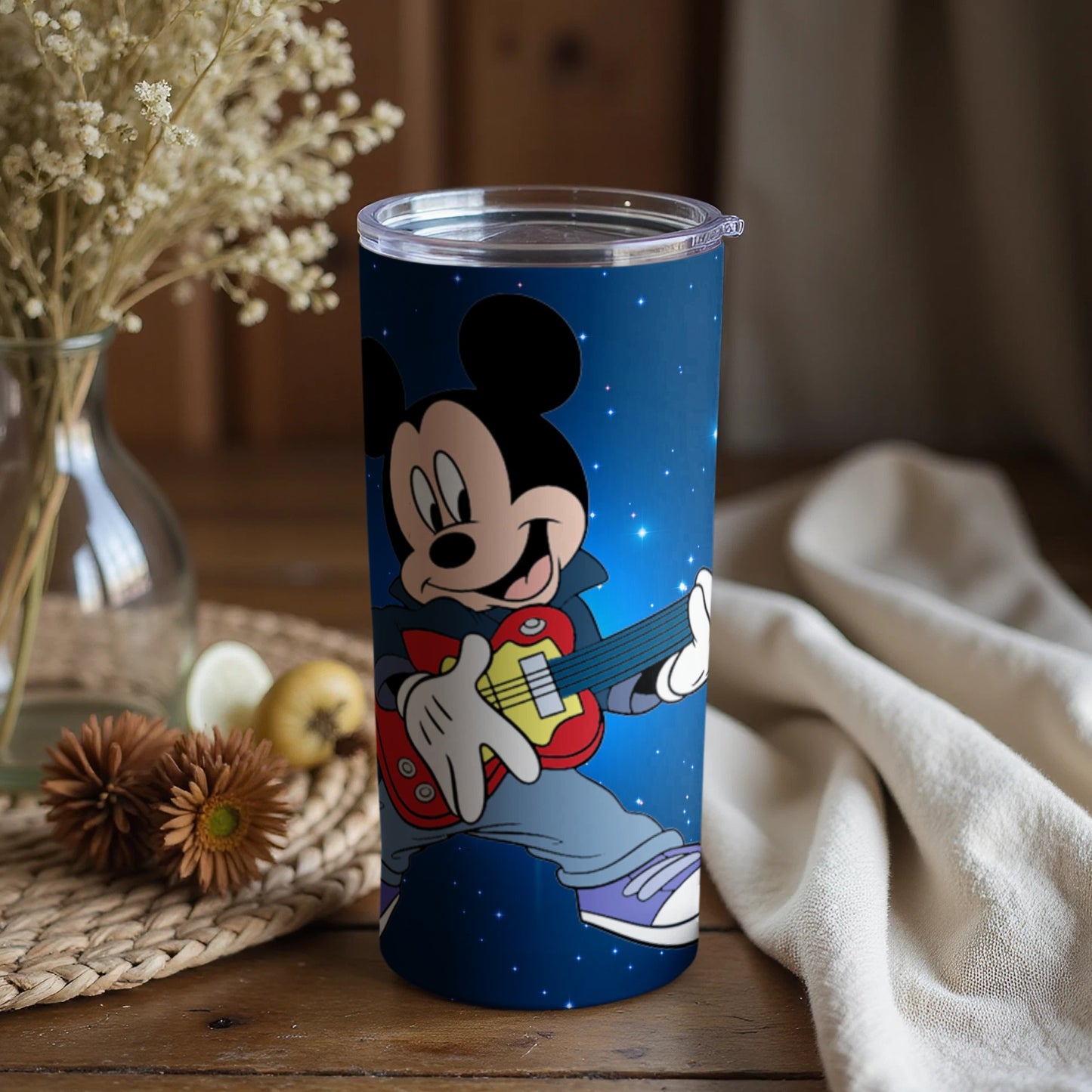 Mickey Mouse Playing Guitar Tumbler Cup