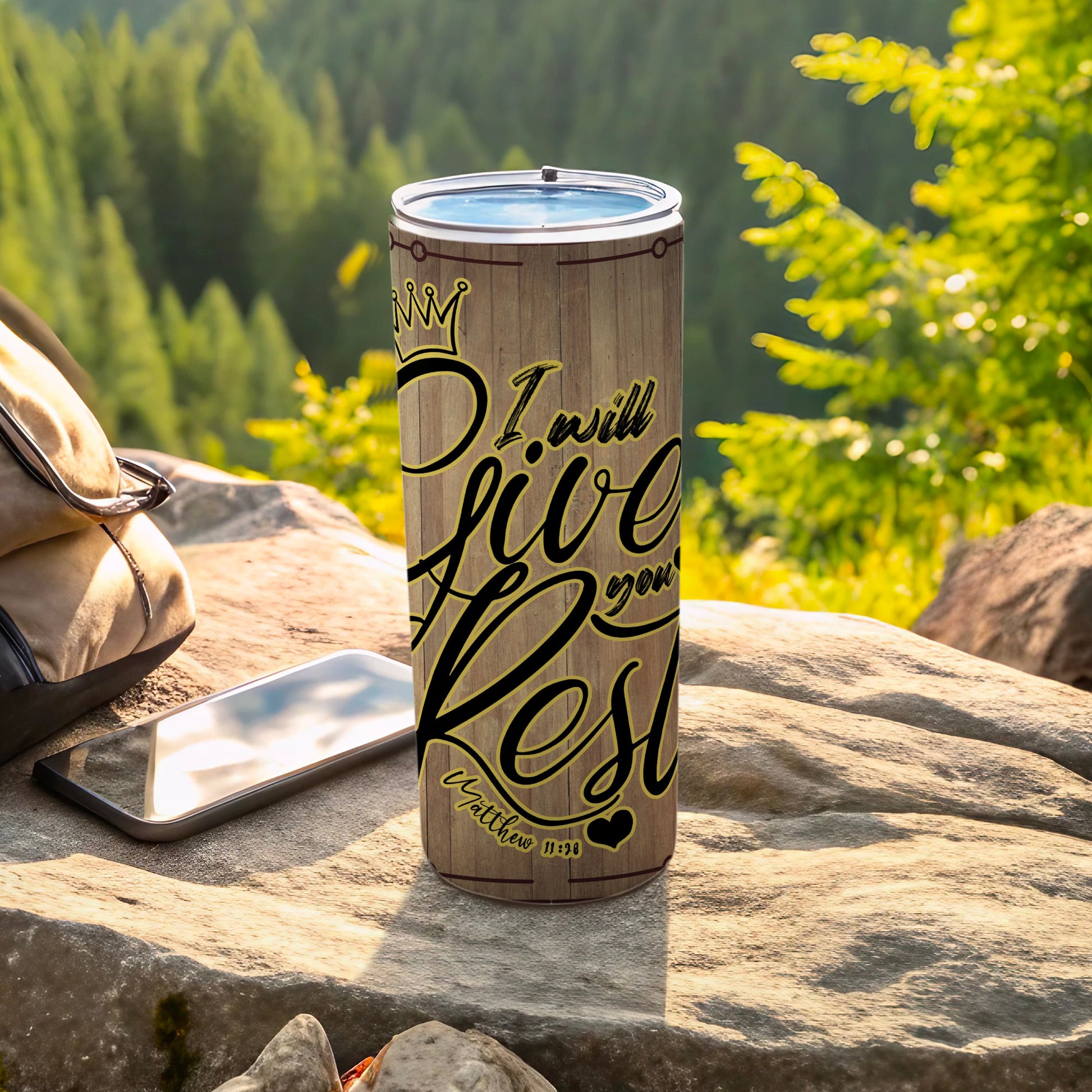 I Will Give You Rest Matthew 11:28 Travel Mug