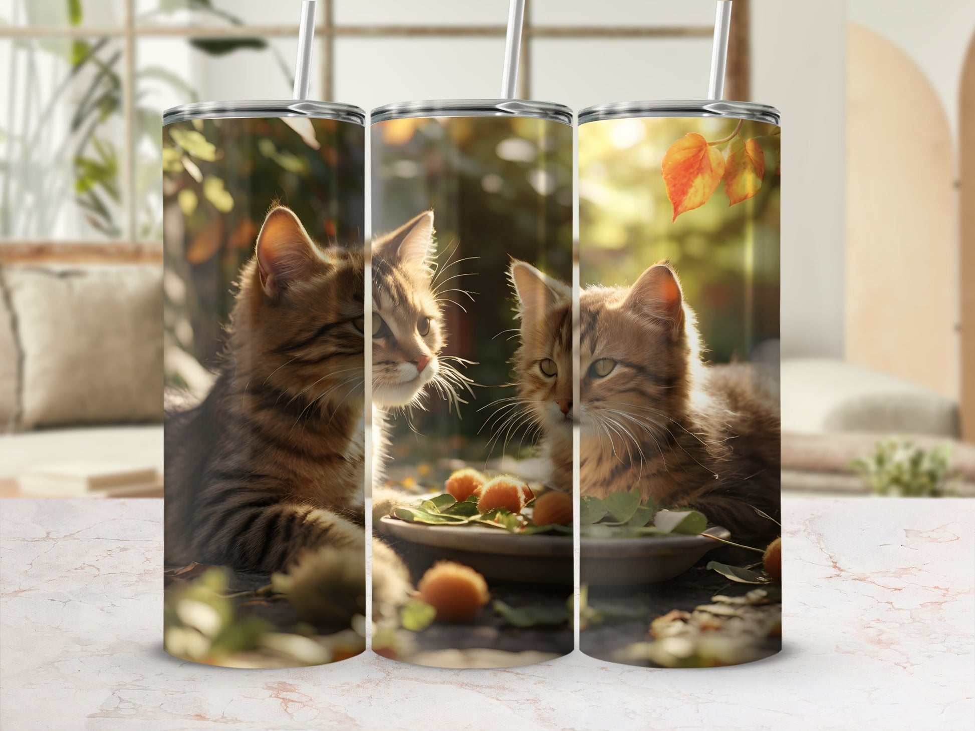 Adorable Feline Warm Sunlight Outdoor tumbler product type