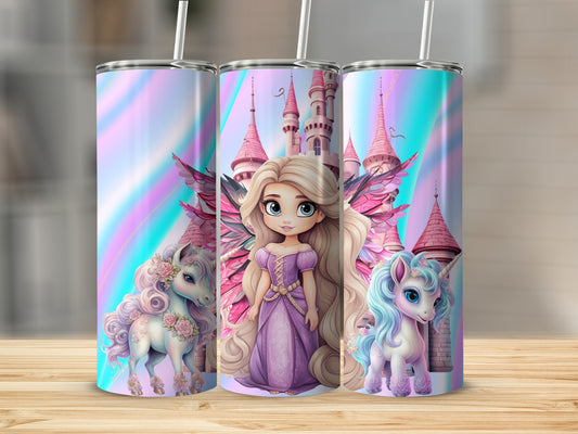 Fantasy Unicorn and Castle Design Tumbler Product