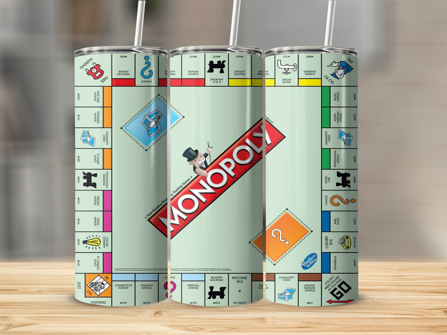 Mr Monopoly Board Game Property Design Tumbler product type