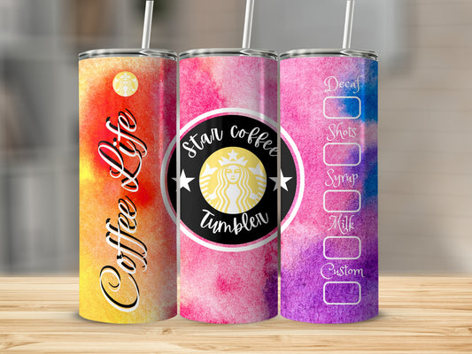 Colorful Star Coffee Tumbler to Brighten Your Day